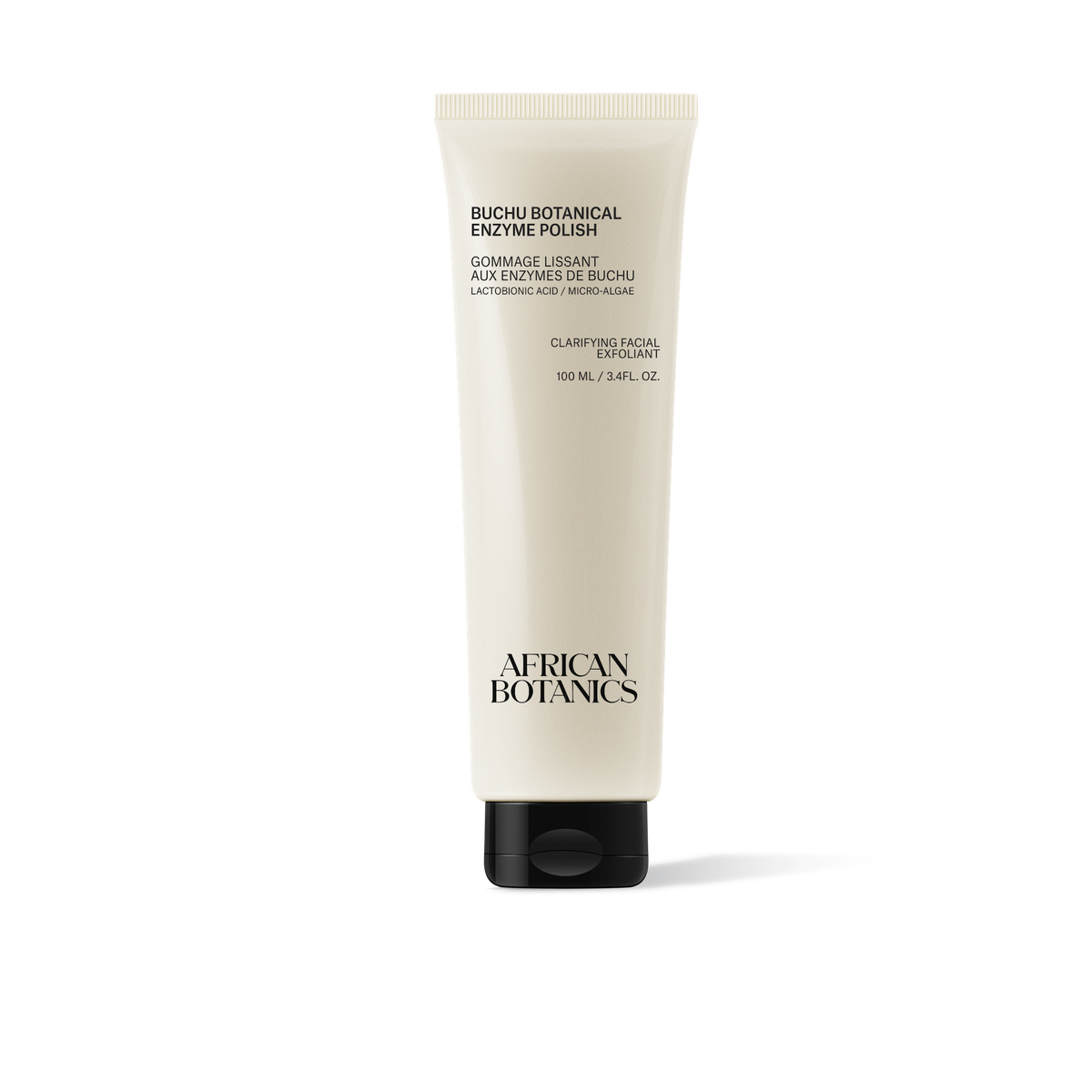 African Botanics Buchu Botanical Enzyme Polish 100ml — dual-action facial polish with Buchu, Lactobionic Acid, and Papaya Enzymes for exfoliation and brightening
