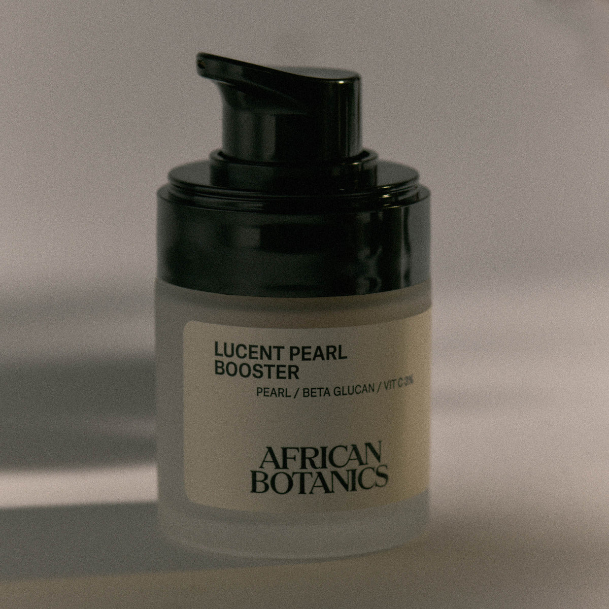 African Botanics Lucent Pearl Booster serum with CoQ10, ceramides and Vitamin C for radiance and barrier support