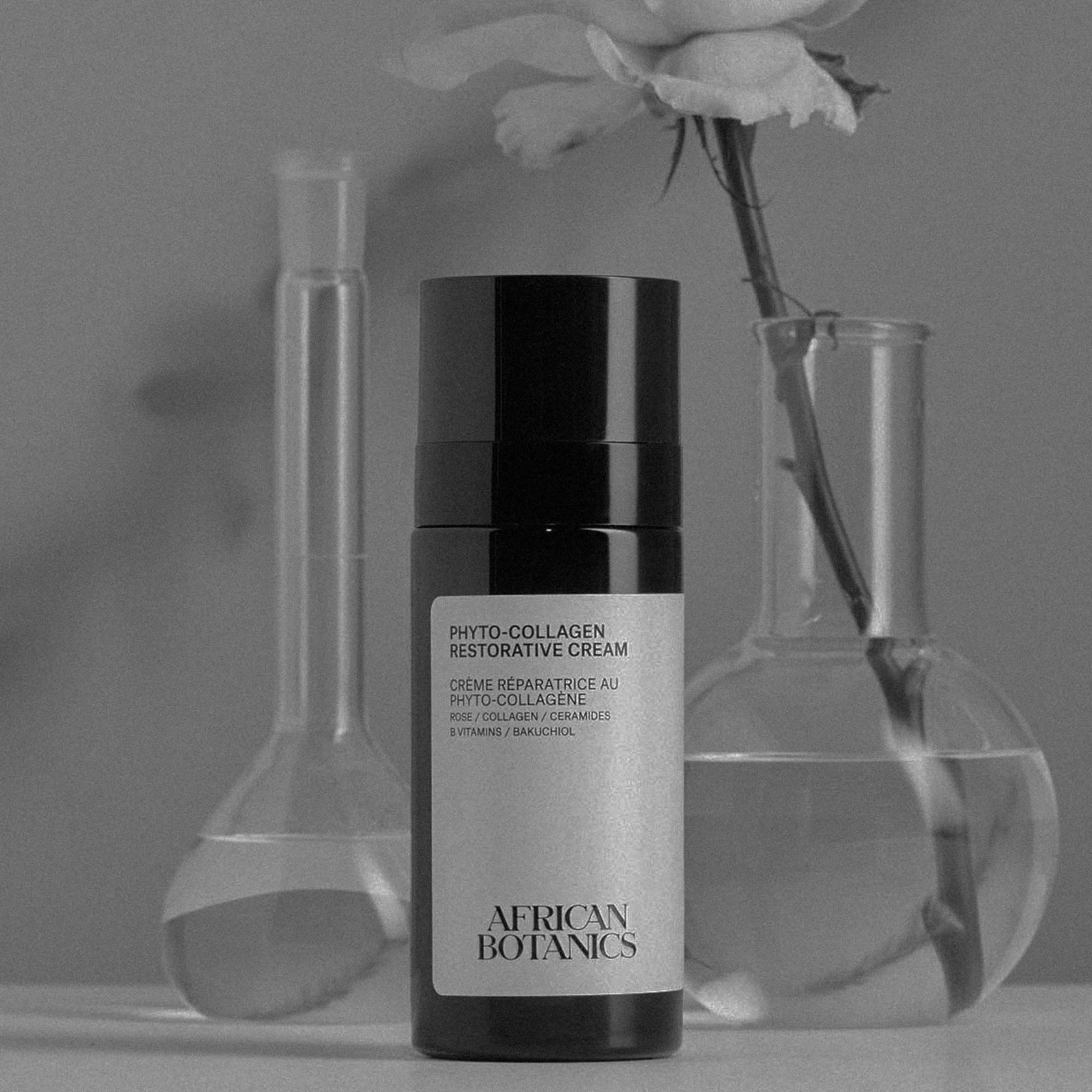 Phyto-Collagen Restorative Cream applied to face and neck for visibly firmer, plumper, more hydrated skin