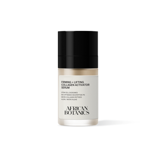 African Botanics Firming + Lifting Collagen Activator Serum with stem cell exosomes and peptides for firm, lifted skin