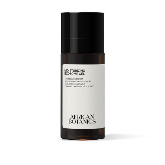 African Botanics Moisturizing exosome gel glass bottle image