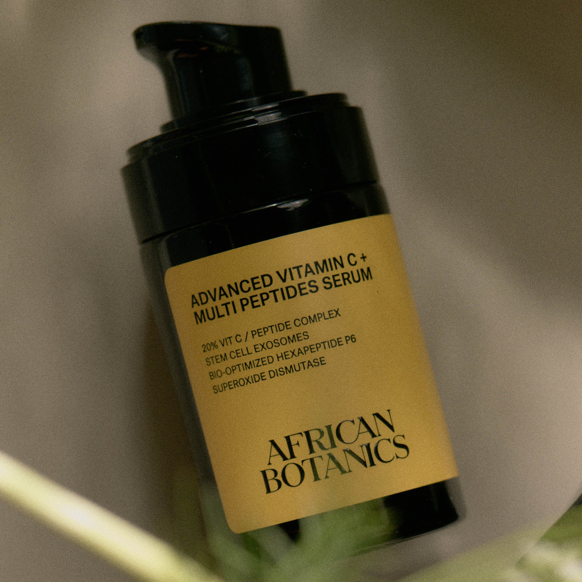 Luxury Vitamin C and peptide serum by African Botanics used in daily skincare ritual in the morning 